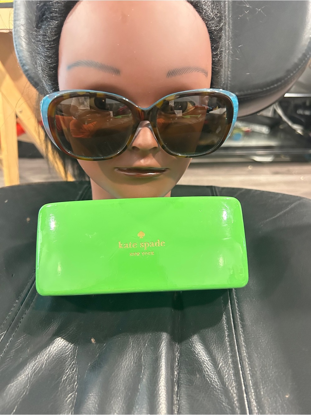 kate spade Blue and Brown Gradient Women's Sunglasses with Kate Spade hard Case